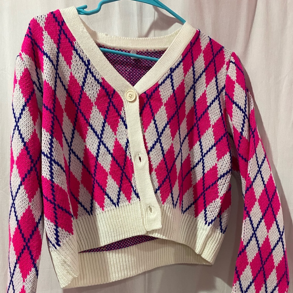 knit button up sweater
